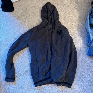 Barefoot Dreams Disney Charcoal Zip-Up Sweater